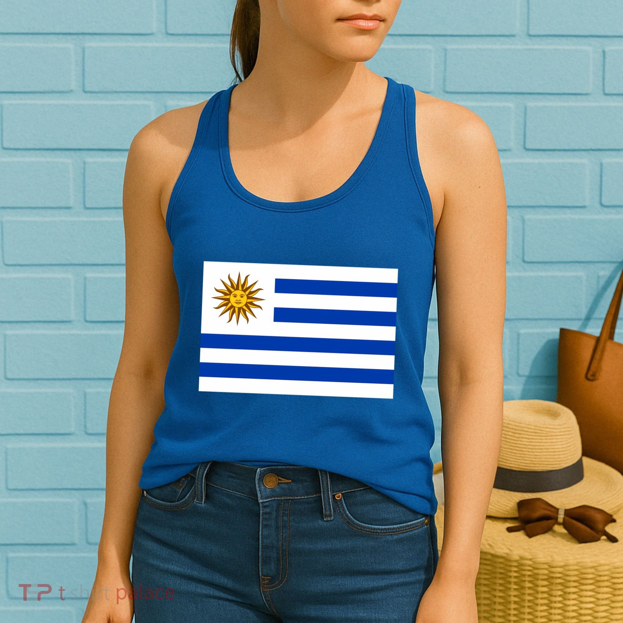 Flag Of Uruguay Proud Patriot Souvenir Patriotic National Gift Women's Tank Top