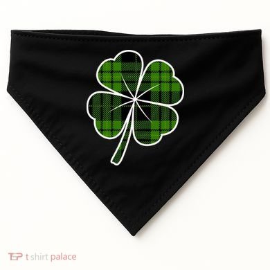 Four Leaf Clover Plaid USA-Made Doggie Bandana