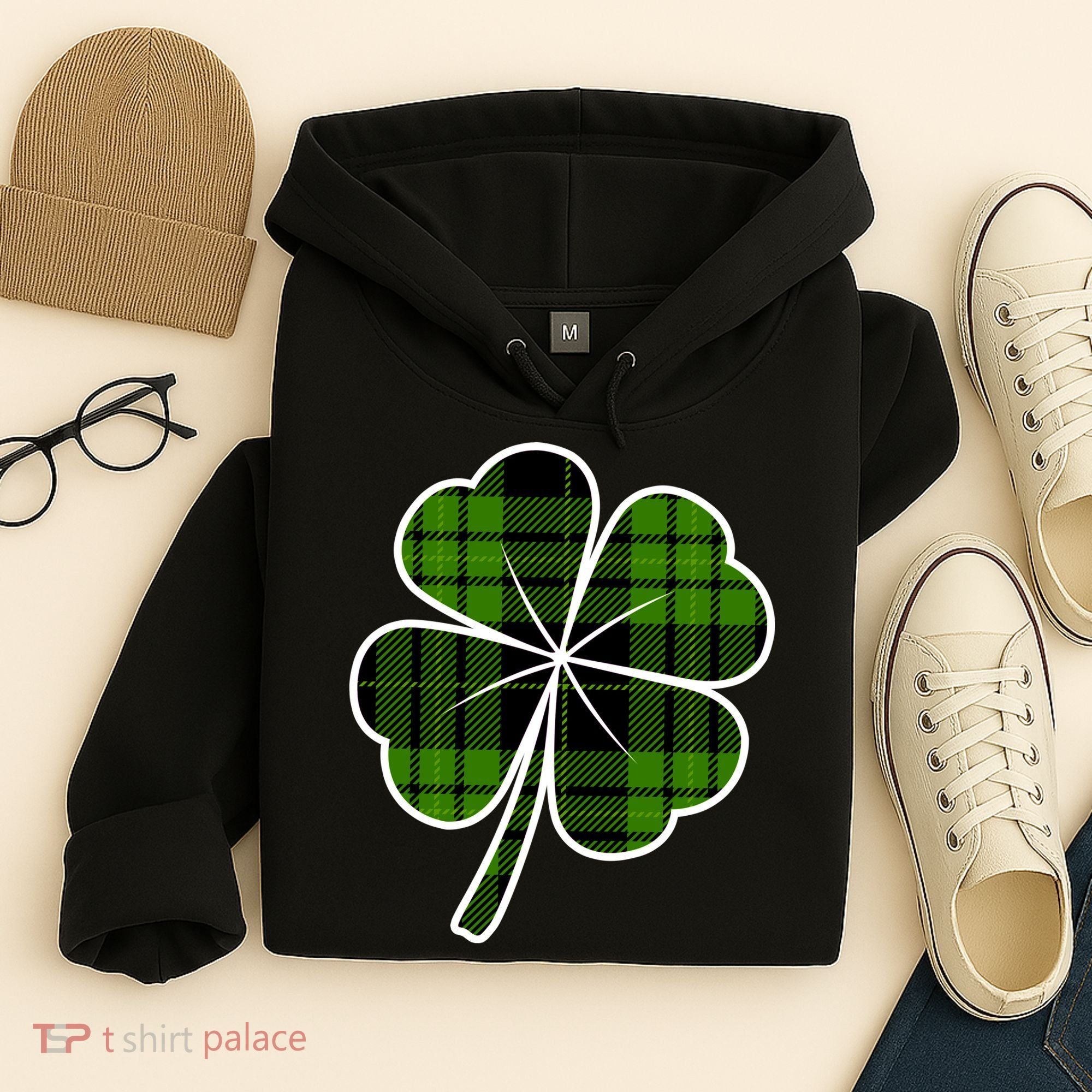 Four Leaf Clover Plaid Hoodie