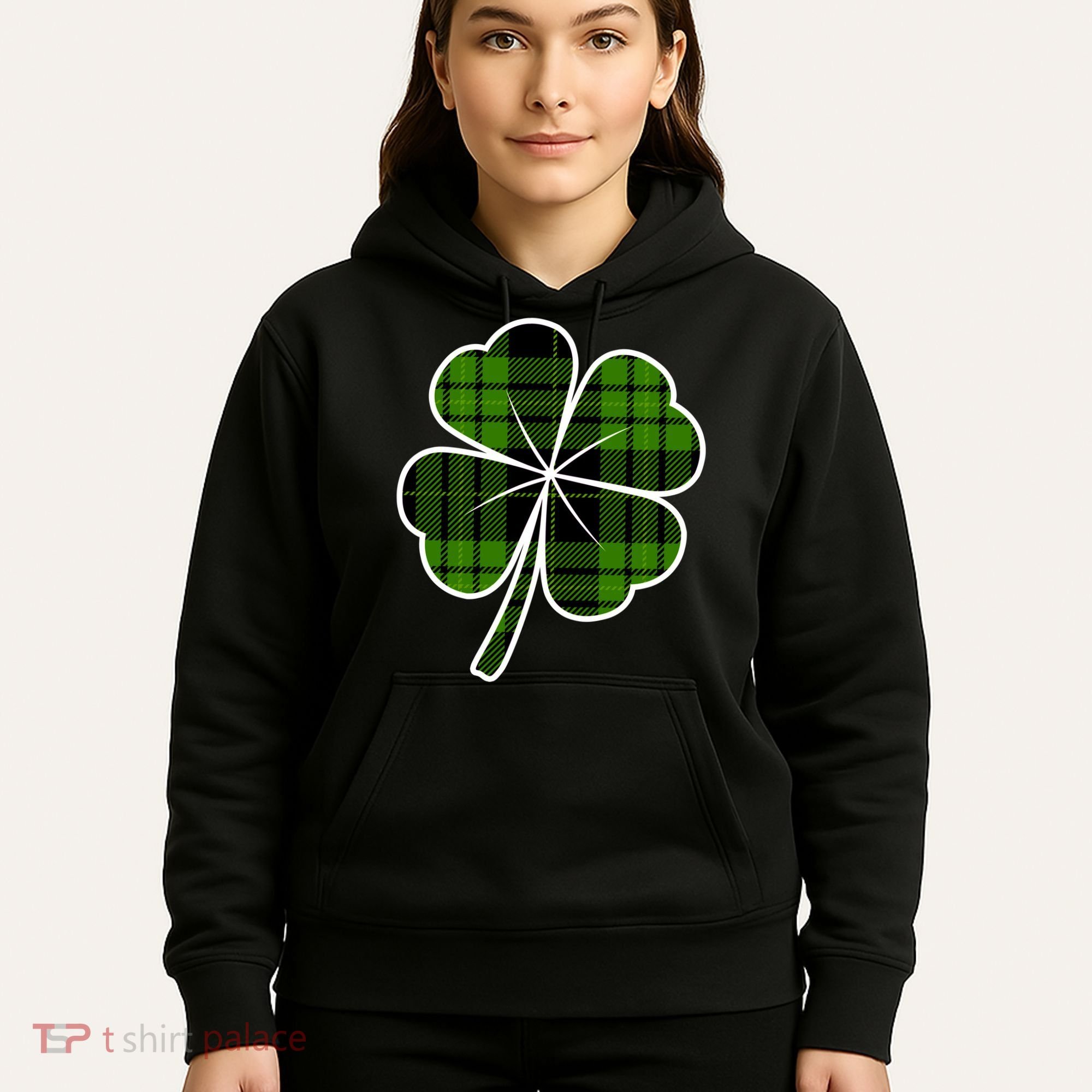 Four Leaf Clover Plaid Hoodie