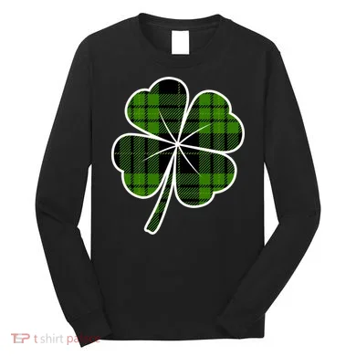 Four Leaf Clover Plaid Long Sleeve Shirt