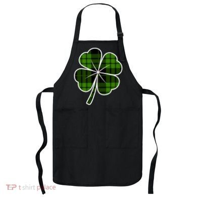 Four Leaf Clover Plaid Apron