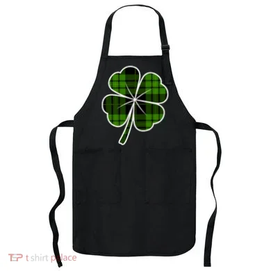 Four Leaf Clover Plaid Apron