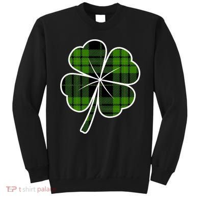 Four Leaf Clover Plaid Sweatshirt
