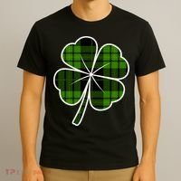 Four Leaf Clover Plaid T-Shirt thumb 3