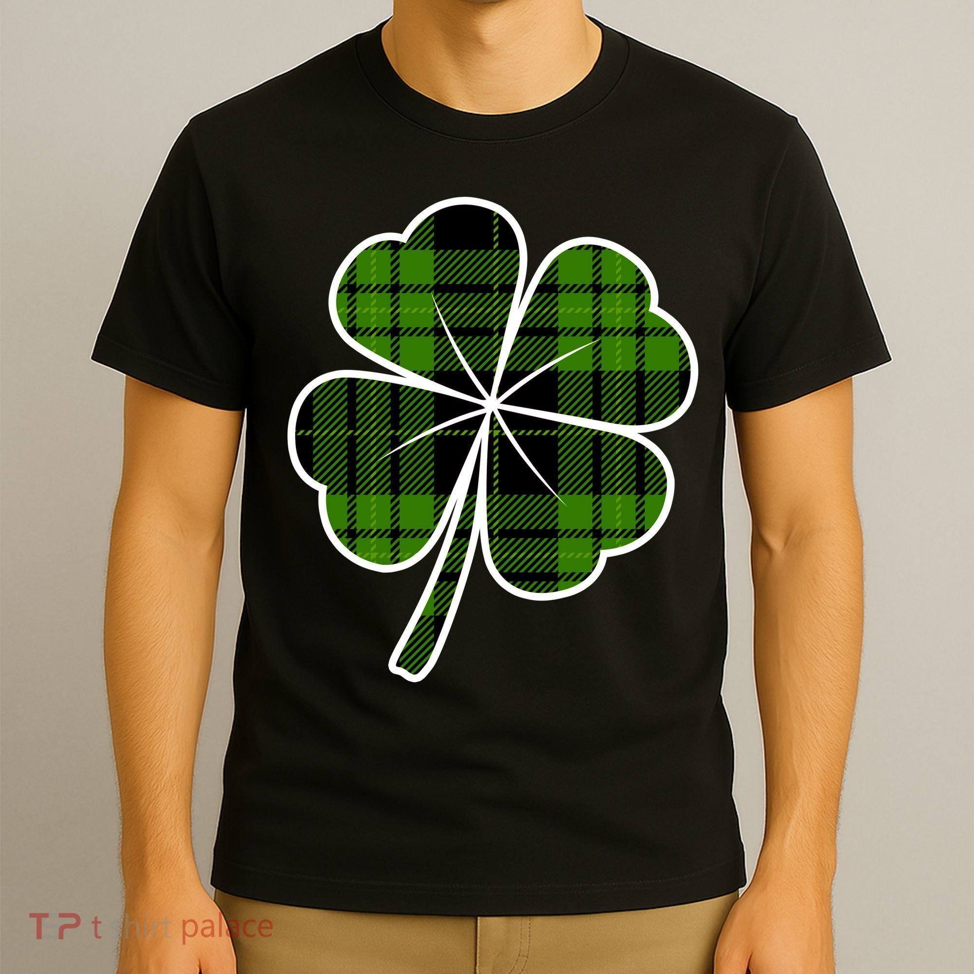 Four Leaf Clover Plaid T-Shirt