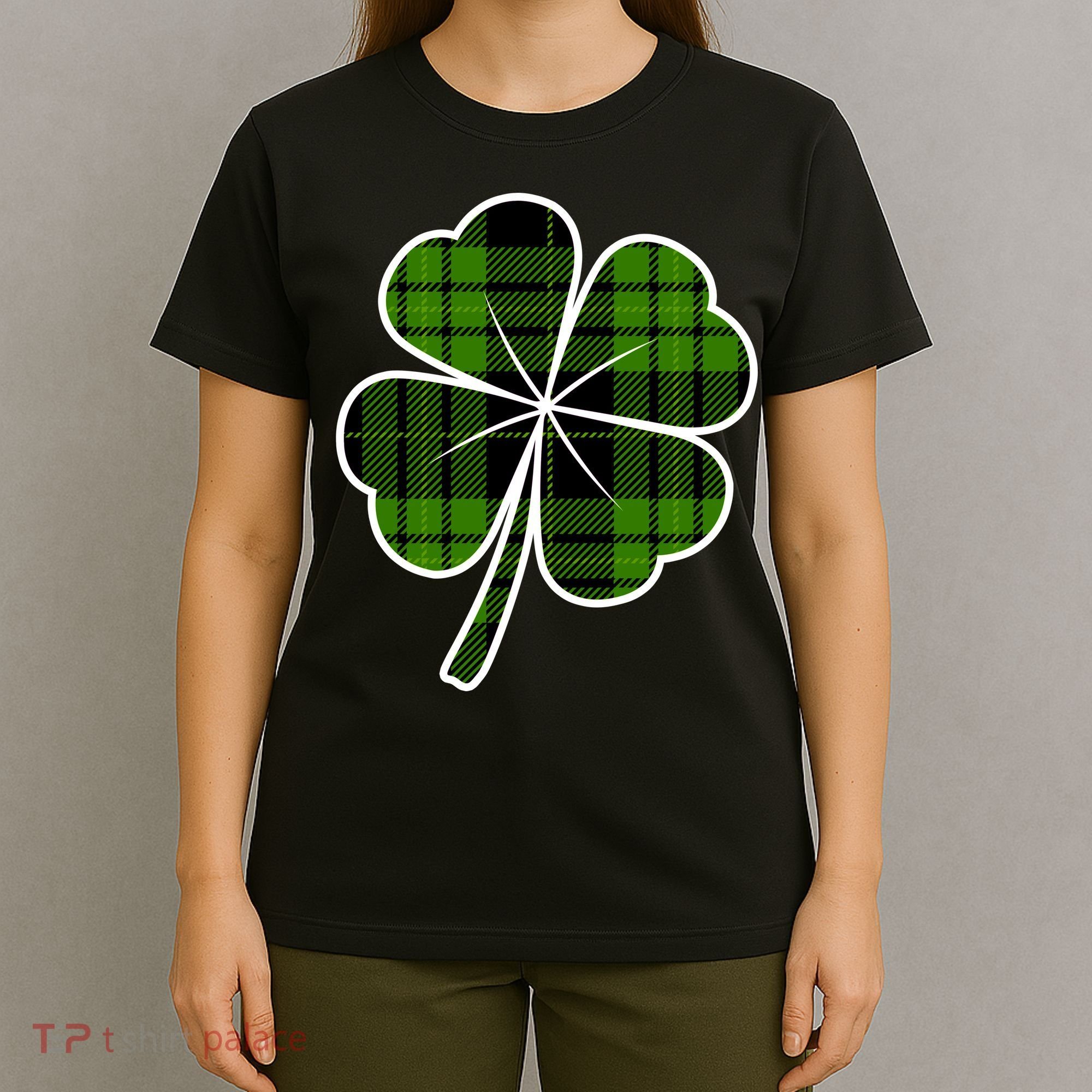 Four Leaf Clover Plaid T-Shirt