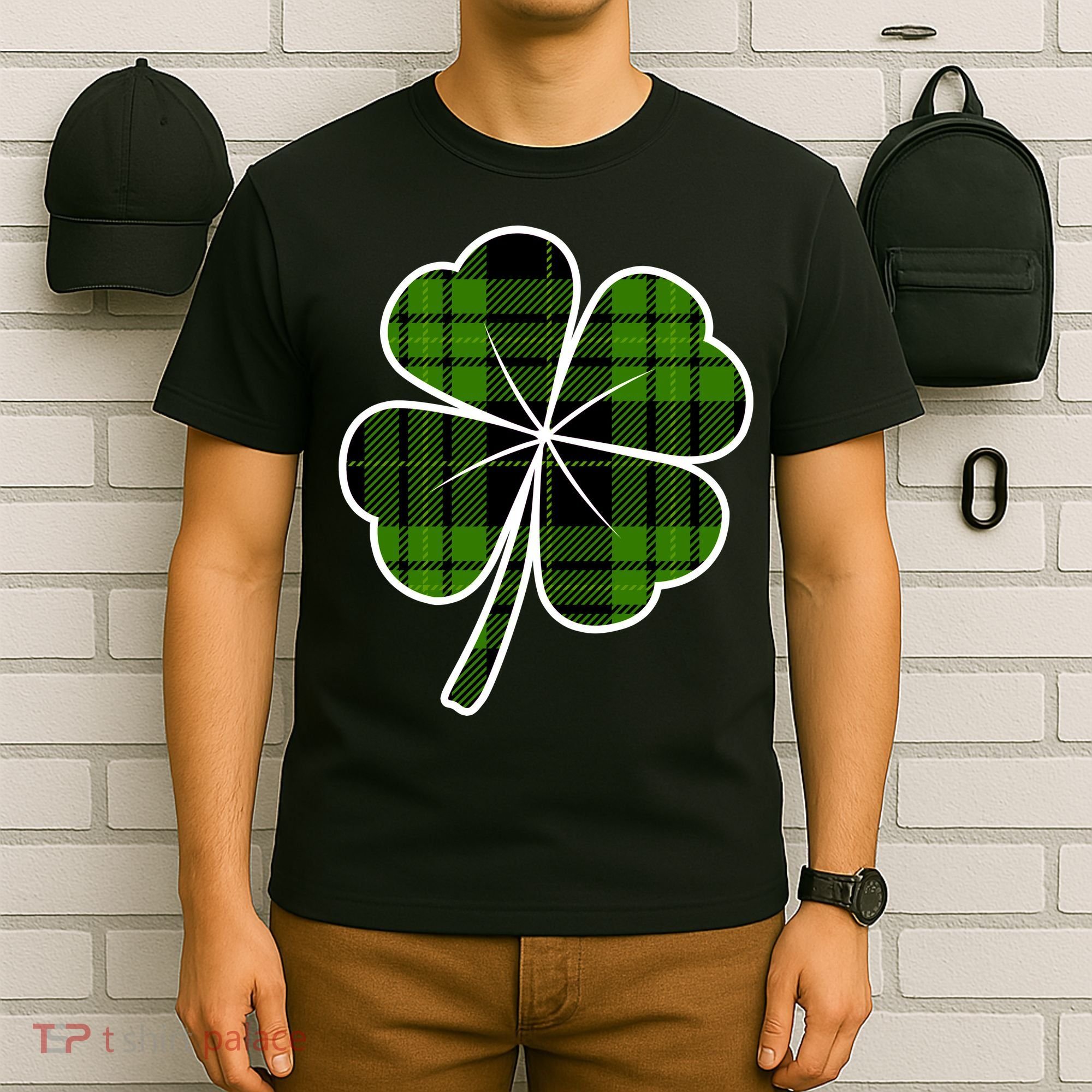 Four Leaf Clover Plaid T-Shirt
