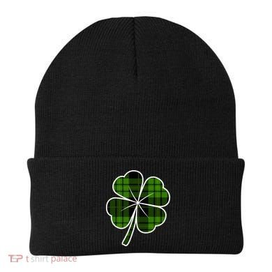 Four Leaf Clover Plaid Beanie