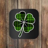 Four Leaf Clover Plaid Coaster thumb 0