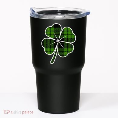 Four Leaf Clover Plaid Tumbler