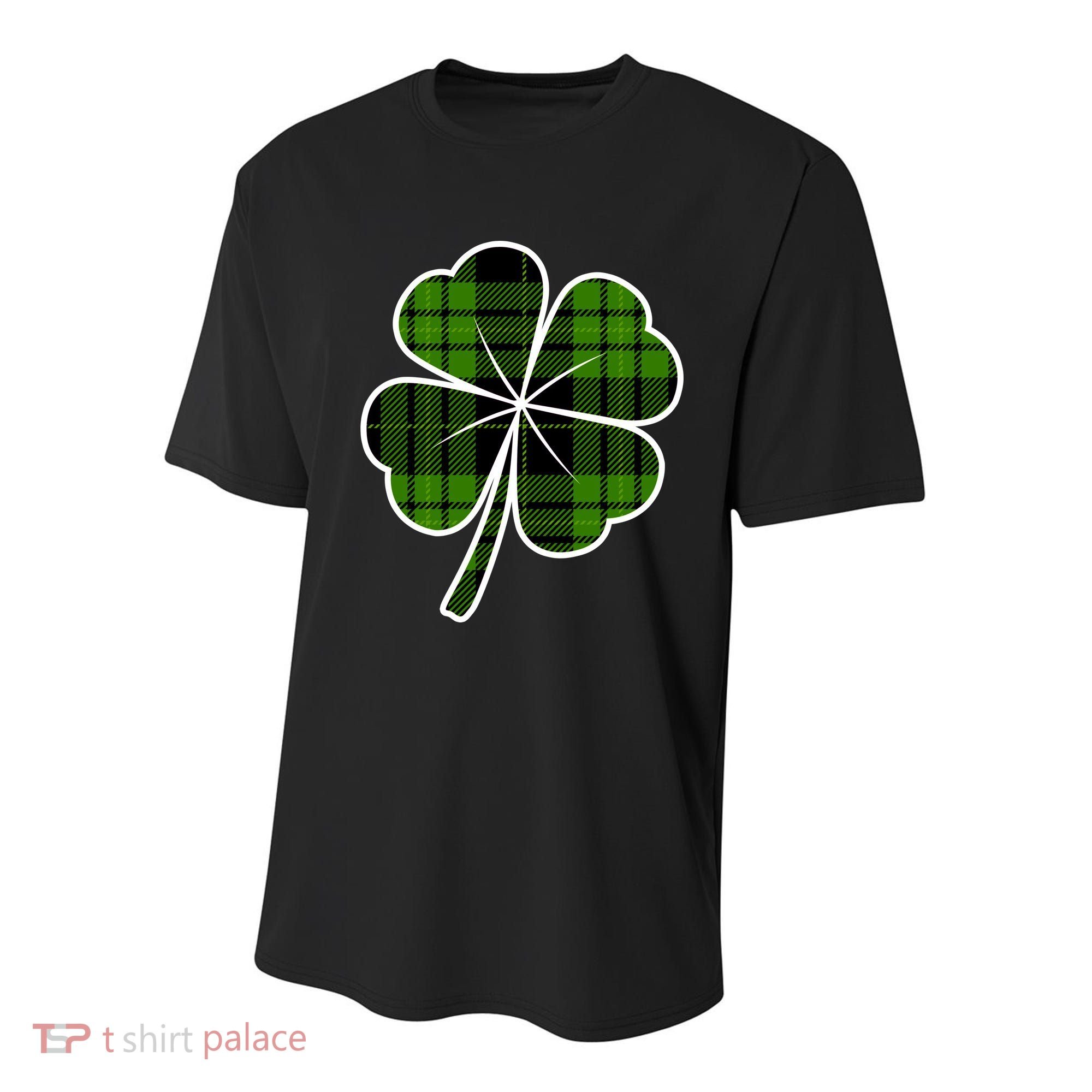 Four Leaf Clover Plaid Youth Performance Sprint T-Shirt