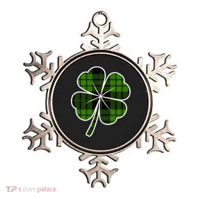 Four Leaf Clover Plaid Ornament