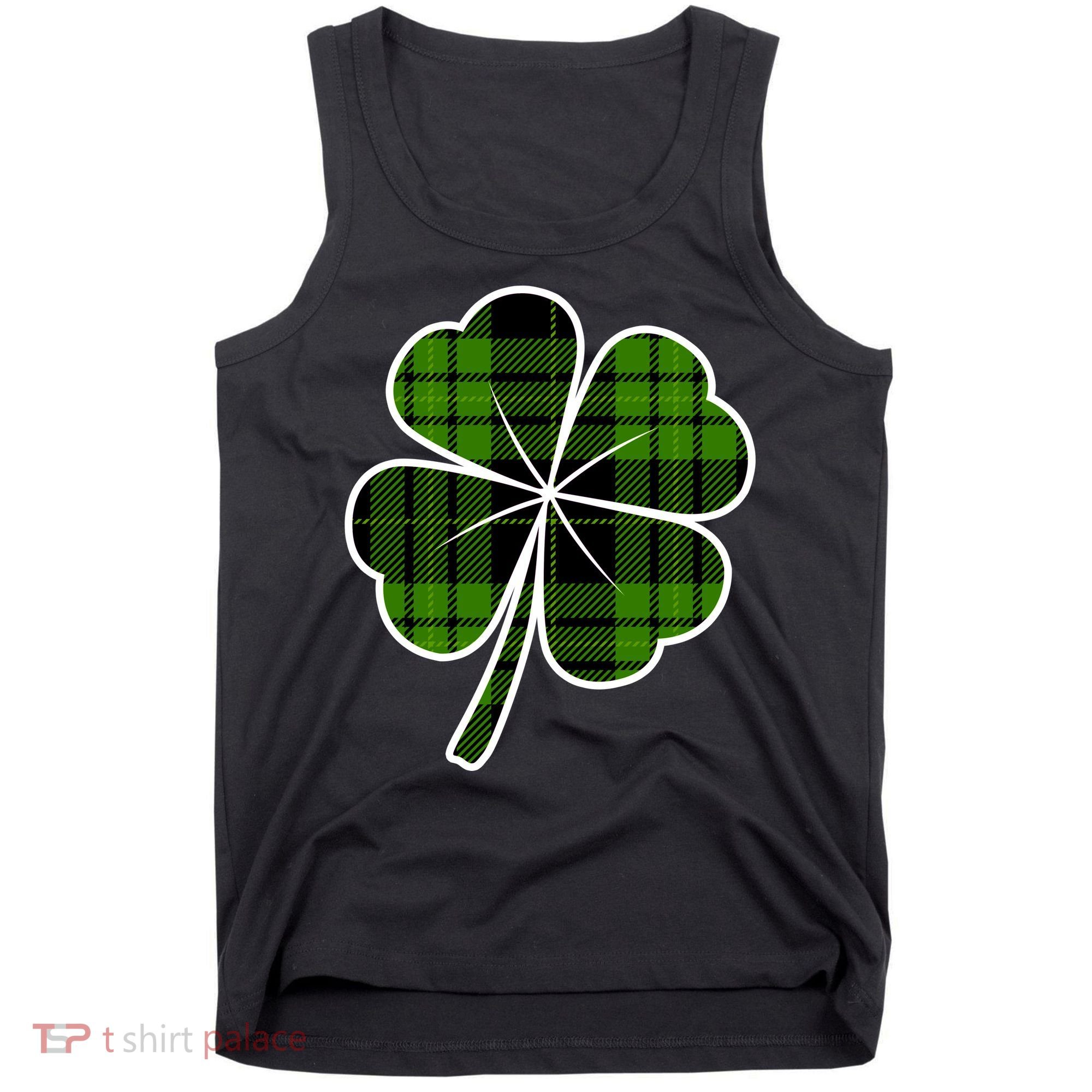 Four Leaf Clover Plaid Tank Top