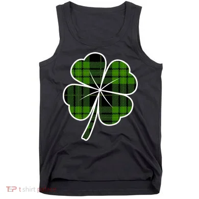 Four Leaf Clover Plaid Tank Top