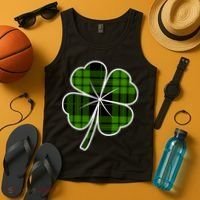 Four Leaf Clover Plaid Tank Top thumb 4