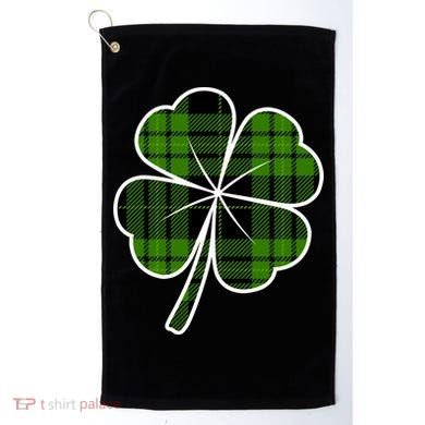 Four Leaf Clover Plaid Golf Towel