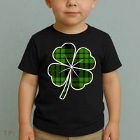 Four Leaf Clover Plaid Toddler T-Shirt thumb 2