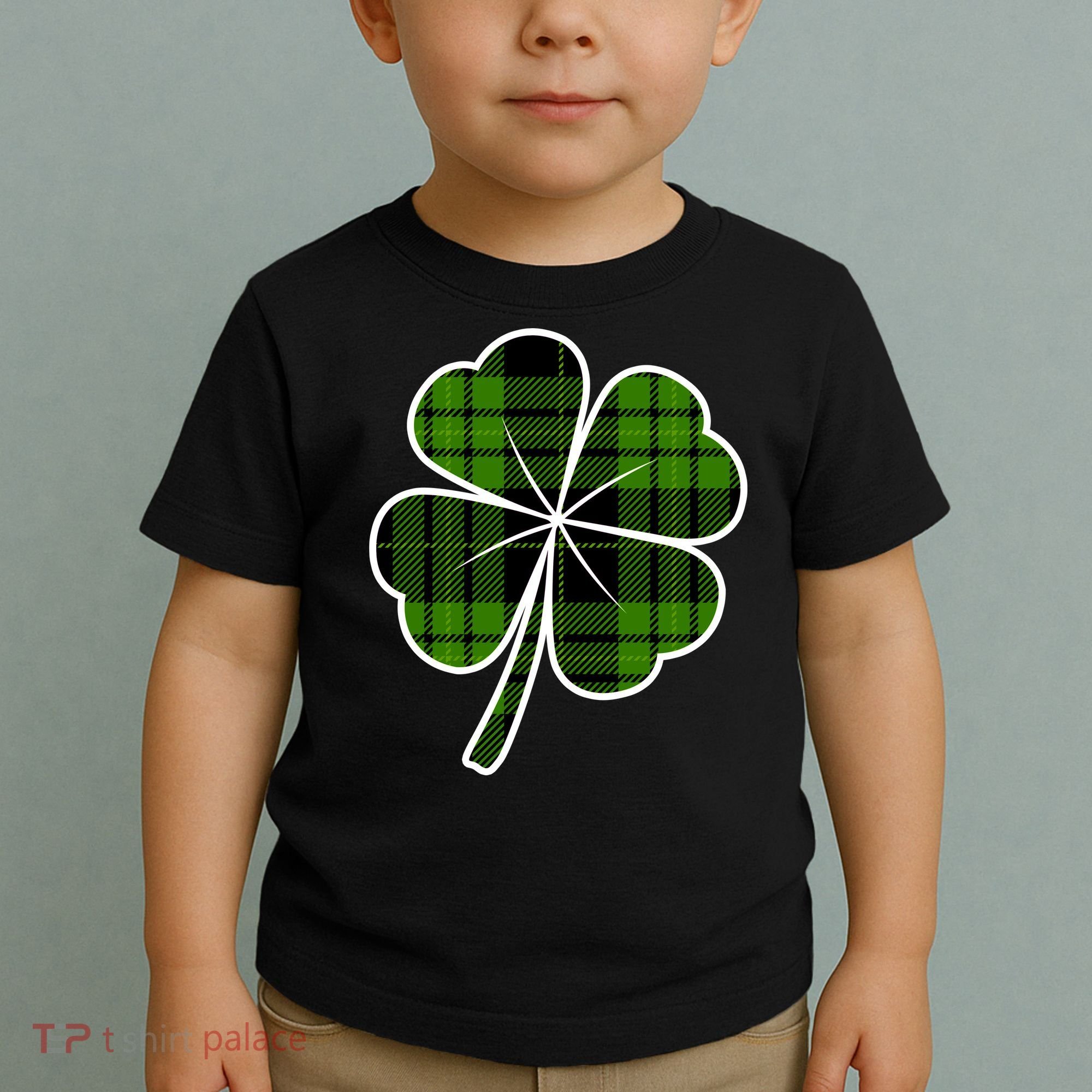 Four Leaf Clover Plaid Toddler T-Shirt