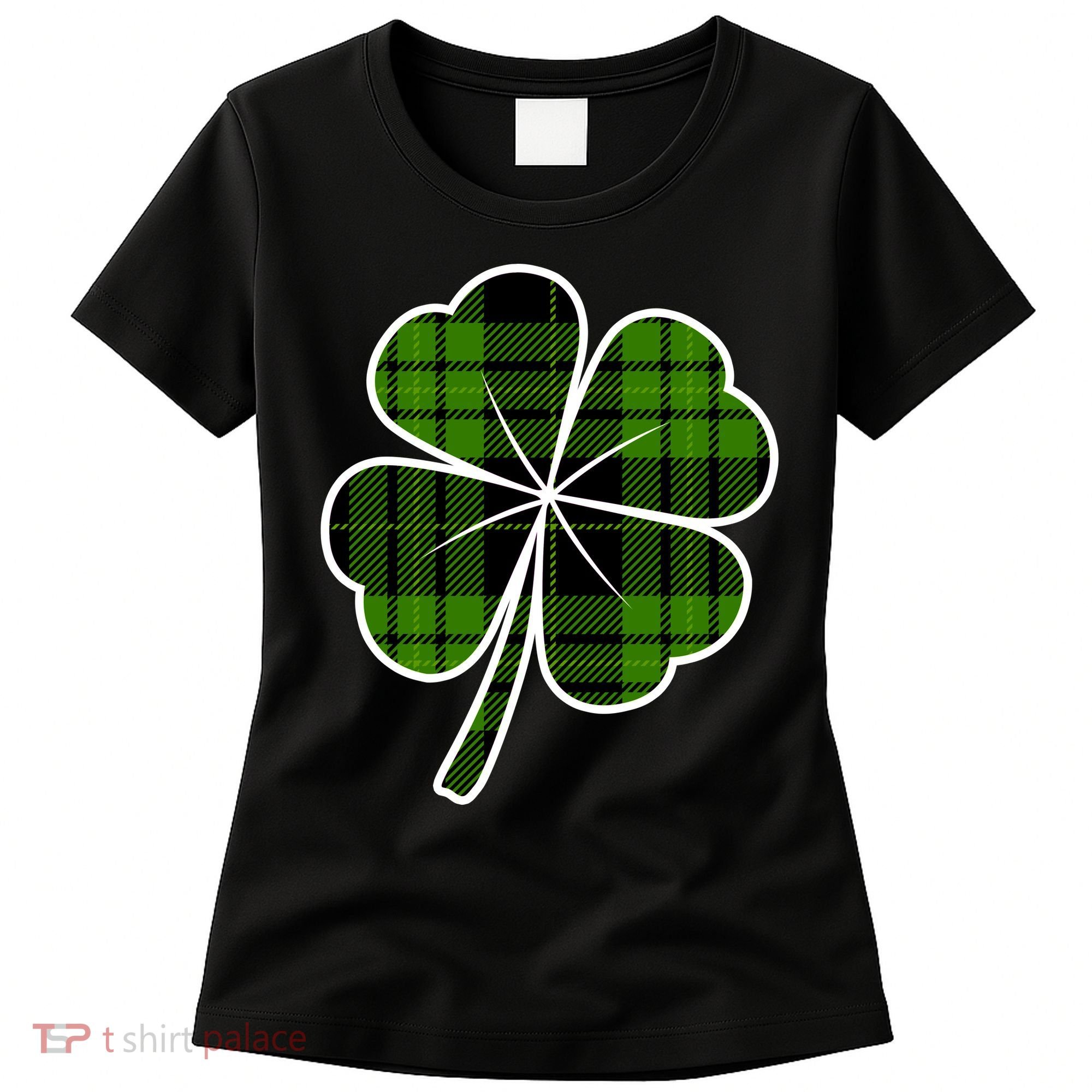 Four Leaf Clover Plaid Women's T-Shirt
