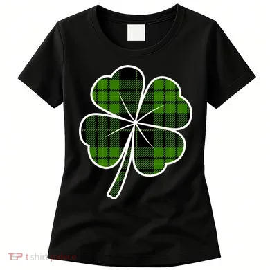 Four Leaf Clover Plaid Women's T-Shirt