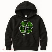 Four Leaf Clover Plaid Kids Hoodie thumb 0