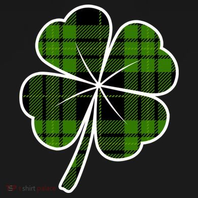Four Leaf Clover Plaid Kids Hoodie