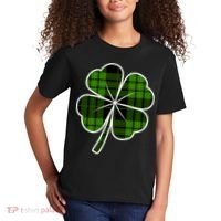 Four Leaf Clover Plaid Kids T-Shirt thumb 2