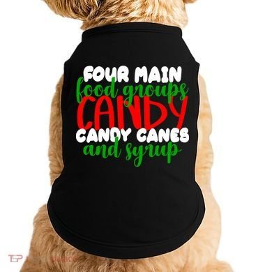 Four Main Food Groups Candy Canes & Syrup  Doggie Tank