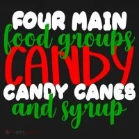Four Main Food Groups Candy Canes & Syrup  Sweatshirt thumb 3