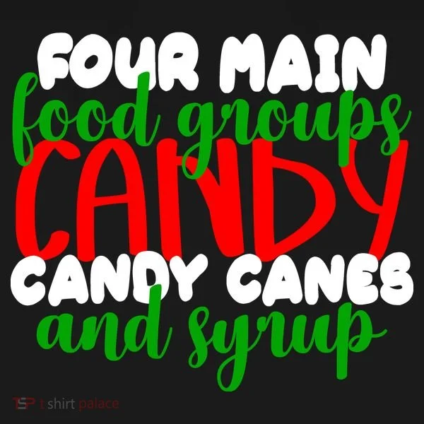 Four Main Food Groups Candy Canes & Syrup  Sweatshirt