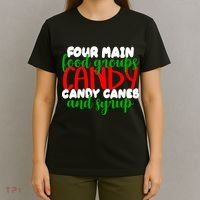 Four Main Food Groups Candy Canes & Syrup  T-Shirt thumb 4