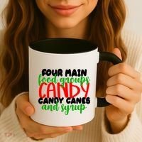Four Main Food Groups Candy Canes & Syrup  Coffee Mug thumb 3