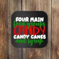 Four Main Food Groups Candy Canes & Syrup  Coaster thumb 0