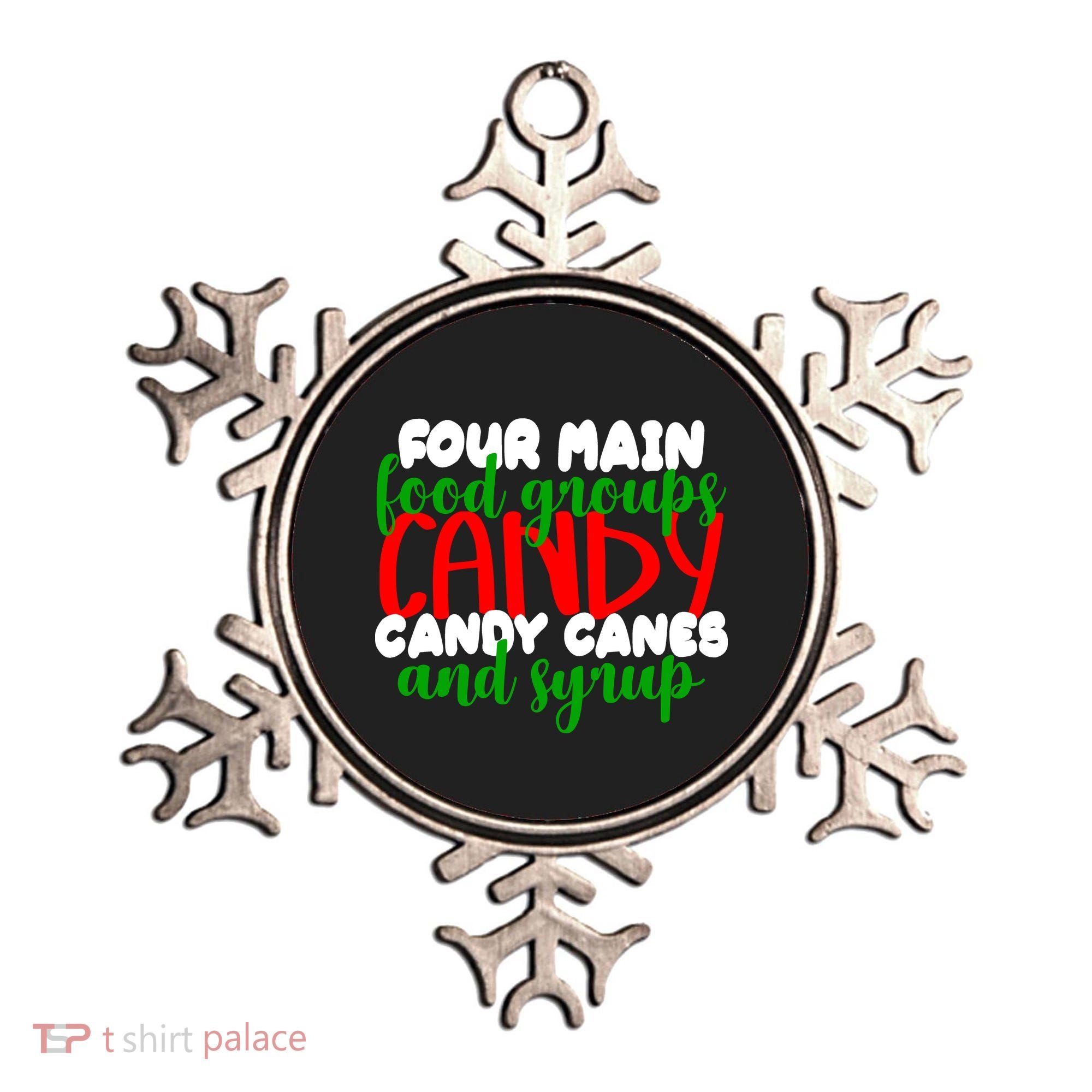 Four Main Food Groups Candy Canes & Syrup  Ornament