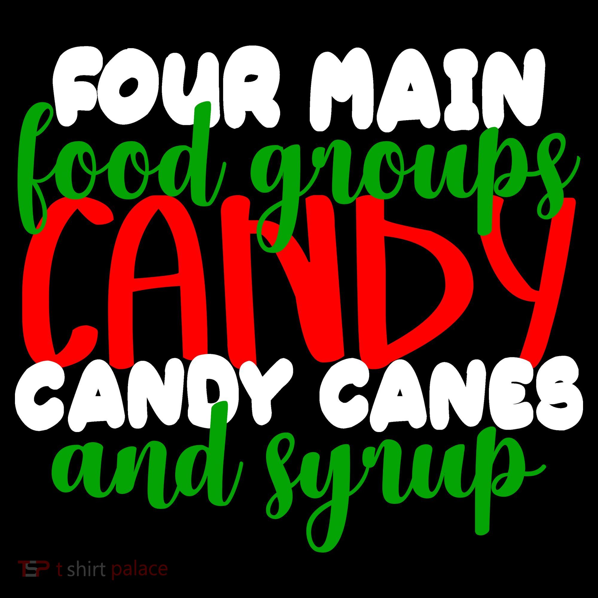 Four Main Food Groups Candy Canes & Syrup  Ornament