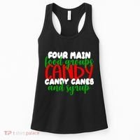 Four Main Food Groups Candy Canes & Syrup  Women's Tank Top thumb 0