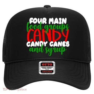 Four Main Food Groups Candy Canes & Syrup  Hat