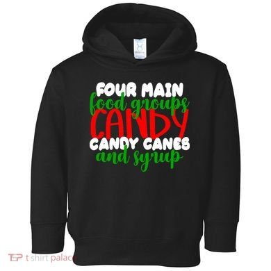Four Main Food Groups Candy Canes & Syrup  Toddler Hoodie