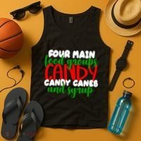Four Main Food Groups Candy Canes & Syrup  Tank Top thumb 4