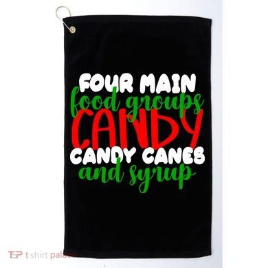 Four Main Food Groups Candy Canes & Syrup  Golf Towel
