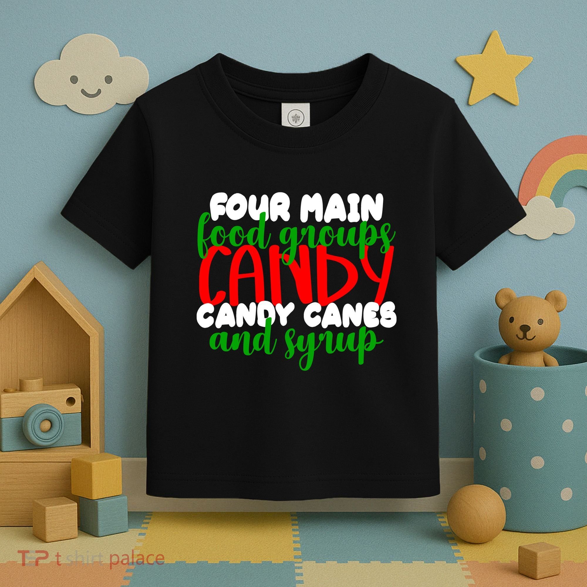 Four Main Food Groups Candy Canes & Syrup  Toddler T-Shirt