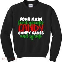 Four Main Food Groups Candy Canes & Syrup  Kids Sweatshirt thumb 0