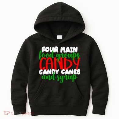Four Main Food Groups Candy Canes & Syrup  Kids Hoodie