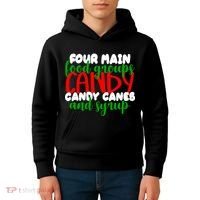 Four Main Food Groups Candy Canes & Syrup  Kids Hoodie thumb 4