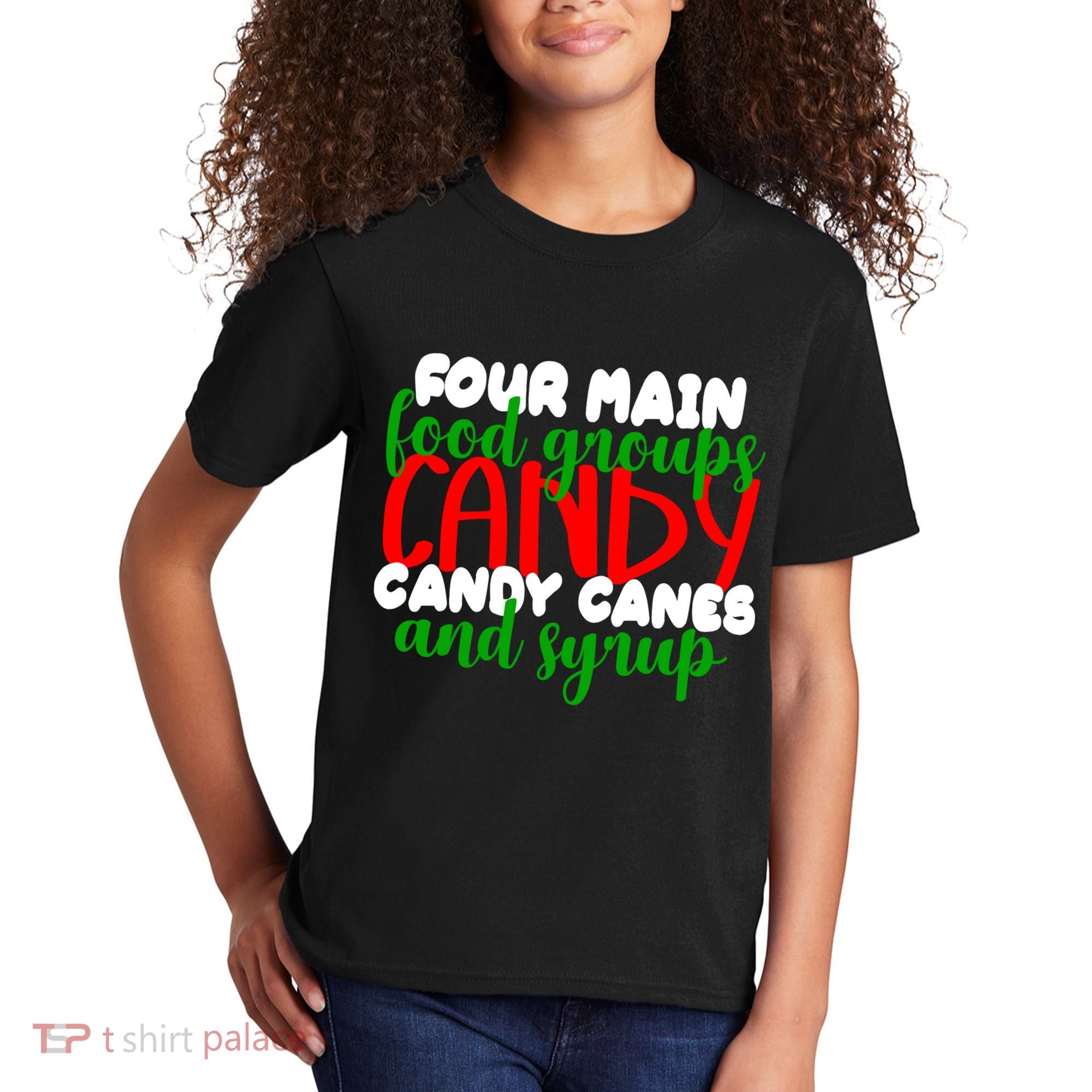 Four Main Food Groups Candy Canes & Syrup  Kids T-Shirt