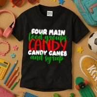 Four Main Food Groups Candy Canes & Syrup  Kids T-Shirt thumb 3
