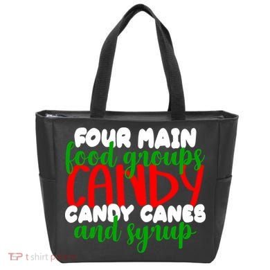 Four Main Food Groups Candy Canes & Syrup  Tote Bag