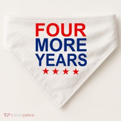 Four More Years Re-Elect Trump USA-Made Doggie Bandana