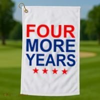 Four More Years Re-Elect Trump Golf Towel thumb 1